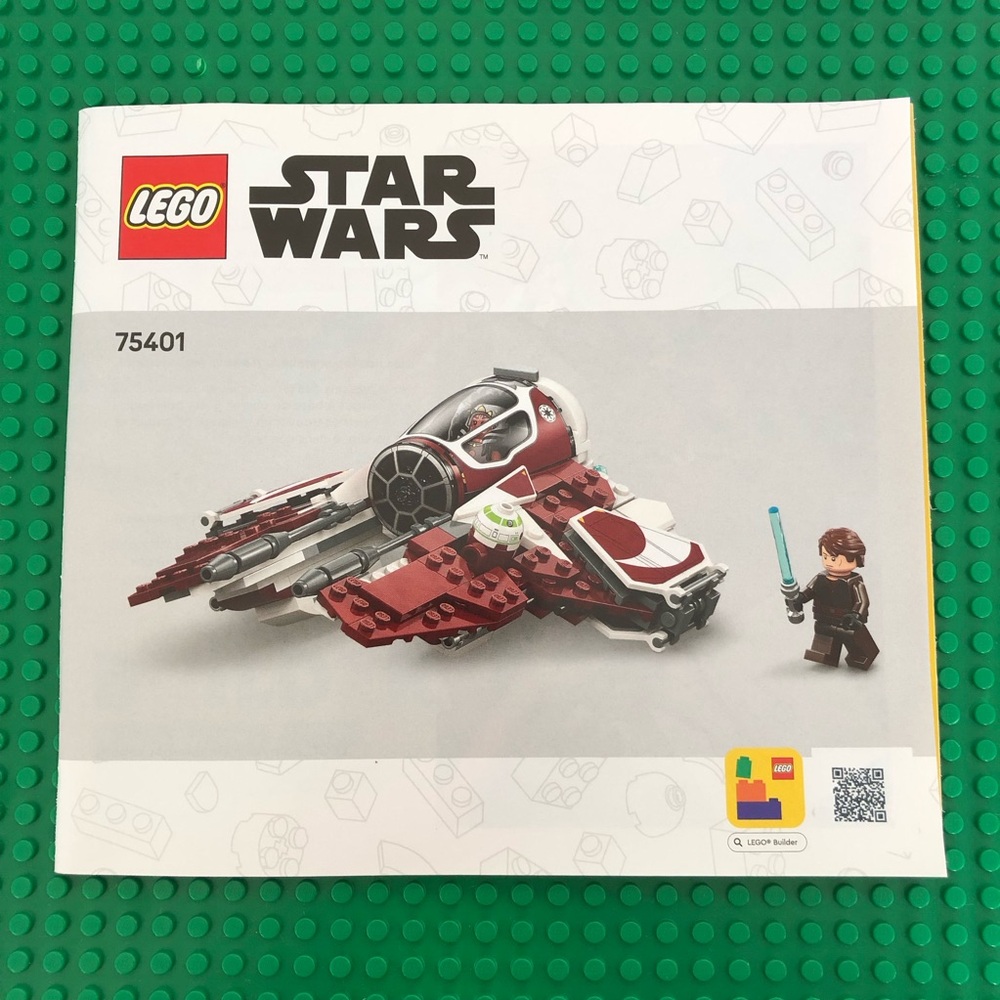 New LEGO Star Wars Ahsoka's Jedi Interceptor 75401 Instruction Manual Only